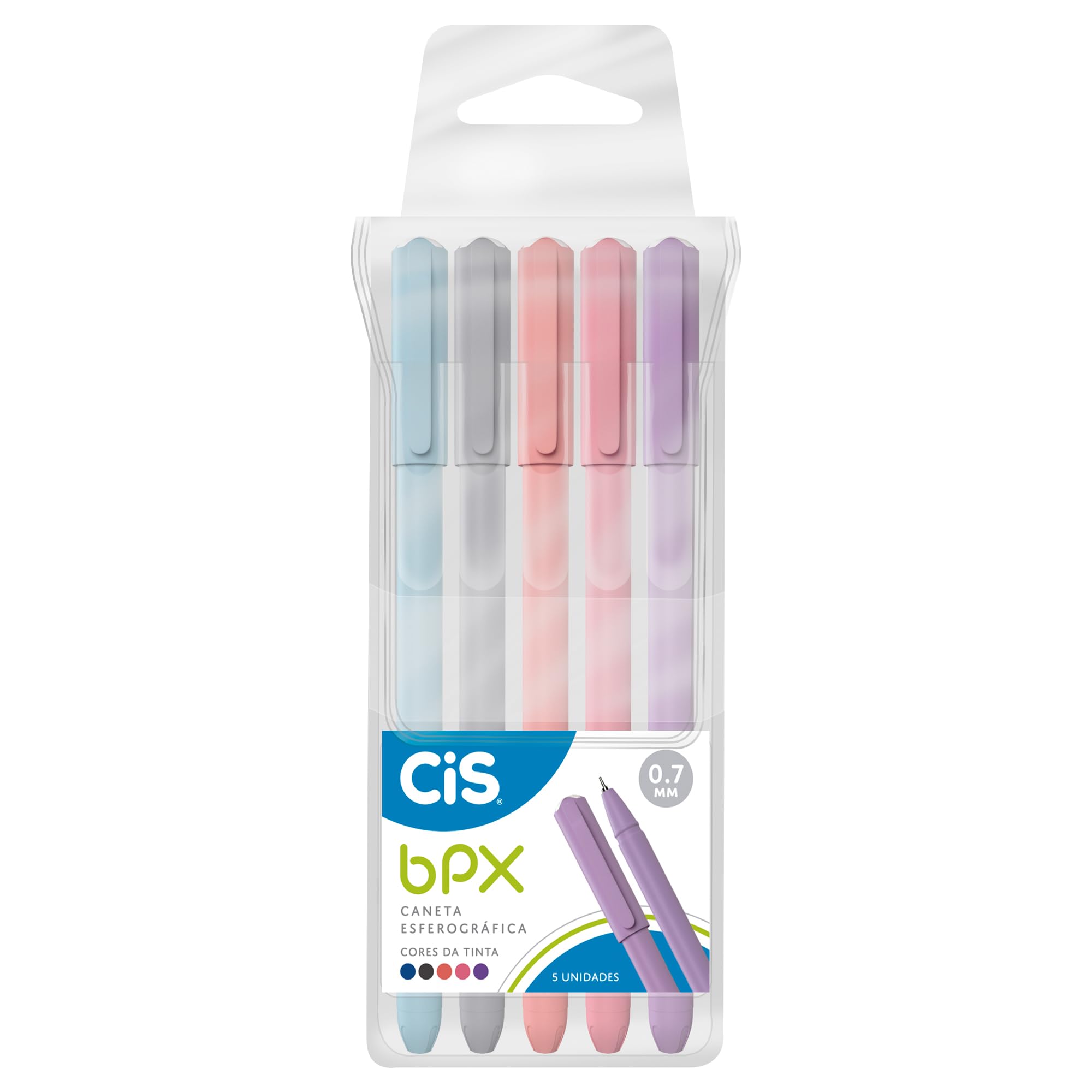 ESTOJO CANETA 07 BPX CIS 5 CORES : Amazon.com.br: Papelaria e